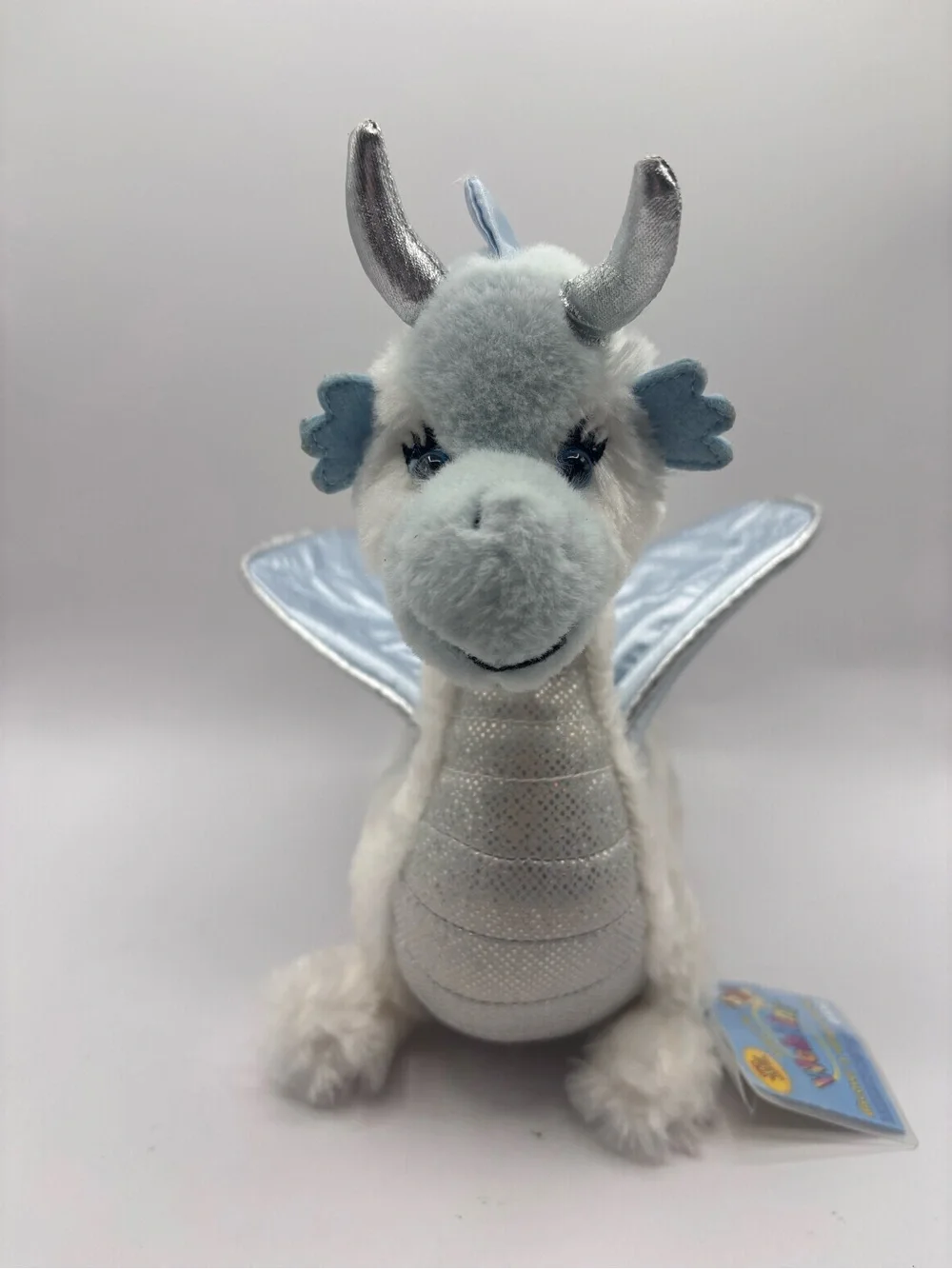 Webkinz Ice Dragon with Sealed Secret Code Tag White Stuffed Animal Ganz READ - Picture 2 of 16